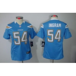 Women Nike San Diego Chargers #54 Melvin Ingram Light Blue Color[NIKE LIMITED Jersey]