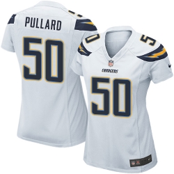 Womens Chargers #50 Hayes Pullard White Home Jersey