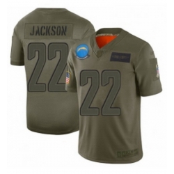 Womens Los Angeles Chargers 22 Justin Jackson Limited Camo 2019 Salute to Service Football Jersey