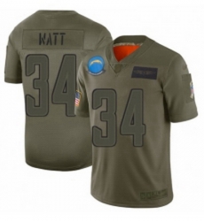 Womens Los Angeles Chargers 34 Derek Watt Limited Camo 2019 Salute to Service Football Jersey