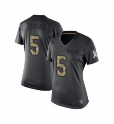 Womens Los Angeles Chargers 5 Tyrod Taylor Limited Black 2016 Salute to Service Football Jersey