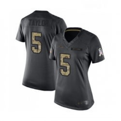 Womens Los Angeles Chargers 5 Tyrod Taylor Limited Black 2016 Salute to Service Football Jersey