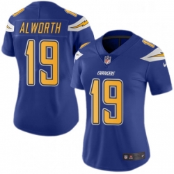 Womens Nike Los Angeles Chargers 19 Lance Alworth Limited Electric Blue Rush Vapor Untouchable NFL Jersey
