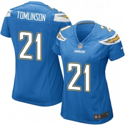 Womens Nike Los Angeles Chargers 21 LaDainian Tomlinson Game Electric Blue Alternate NFL Jersey