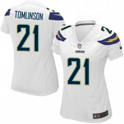 Womens Nike Los Angeles Chargers 21 LaDainian Tomlinson Game White NFL Jersey