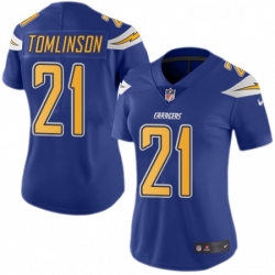 Womens Nike Los Angeles Chargers 21 LaDainian Tomlinson Limited Electric Blue Rush Vapor Untouchable NFL Jersey
