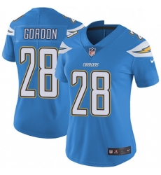 Womens Nike Los Angeles Chargers 28 Melvin Gordon Electric Blue Alternate Vapor Untouchable Limited Player NFL Jersey