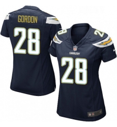 Womens Nike Los Angeles Chargers 28 Melvin Gordon Game Navy Blue Team Color NFL Jersey