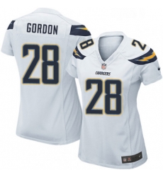 Womens Nike Los Angeles Chargers 28 Melvin Gordon Game White NFL Jersey