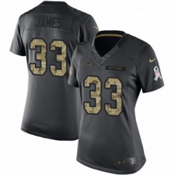 Womens Nike Los Angeles Chargers 33 Derwin James Limited Black 2016 Salute to Service NFL Jersey