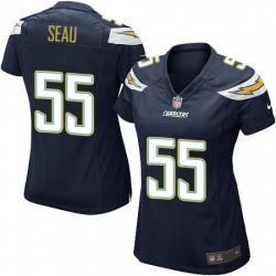 Womens Nike Los Angeles Chargers 55 Junior Seau Game Navy Blue Team Color NFL Jersey