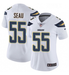 Womens Nike Los Angeles Chargers 55 Junior Seau White Vapor Untouchable Limited Player NFL Jersey