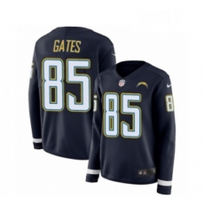Womens Nike Los Angeles Chargers 85 Antonio Gates Limited Navy Blue Therma Long Sleeve NFL Jersey