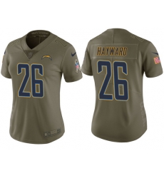 womens chargers casey hayward olive 2017 salute to service jersey