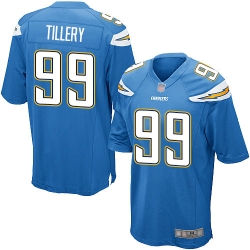 Chargers 99 Jerry Tillery Electric Blue Alternate Youth Stitched Football Elite Jersey