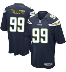 Chargers 99 Jerry Tillery Navy Blue Team Color Youth Stitched Football Elite Jersey