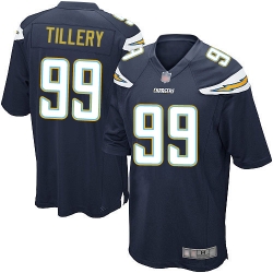 Chargers 99 Jerry Tillery Navy Blue Team Color Youth Stitched Football Elite Jersey