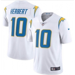 Youth Los Angeles Chargers 10 Justin Herbert White Vapor Untouchable Limited Stitched Jersey 
