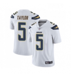 Youth Los Angeles Chargers 5 Tyrod Taylor White Vapor Untouchable Limited Player Football Jersey