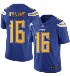 Youth Nike Chargers #16 Tyrell Williams Electric Blue Stitched NFL Limited Rush Jersey
