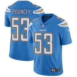 Youth Nike Chargers 53 Mike Pouncey Electric Blue Alternate Stitched NFL Vapor Untouchable Limited Jersey