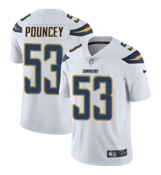 Youth Nike Chargers 53 Mike Pouncey White Stitched NFL Vapor Untouchable Limited Jersey