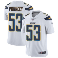 Youth Nike Chargers 53 Mike Pouncey White Stitched NFL Vapor Untouchable Limited Jersey