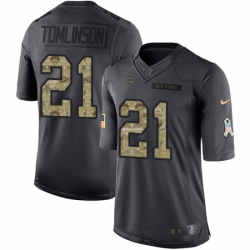 Youth Nike Los Angeles Chargers 21 LaDainian Tomlinson Limited Black 2016 Salute to Service NFL Jersey