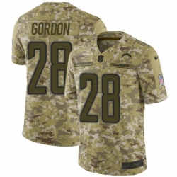 Youth Nike Los Angeles Chargers 28 Melvin Gordon Limited Camo 2018 Salute to Service NFL Jersey