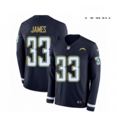 Youth Nike Los Angeles Chargers 33 Derwin James Limited Navy Blue Therma Long Sleeve NFL Jersey