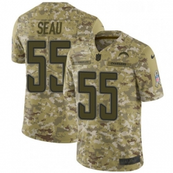 Youth Nike Los Angeles Chargers 55 Junior Seau Limited Camo 2018 Salute to Service NFL Jersey
