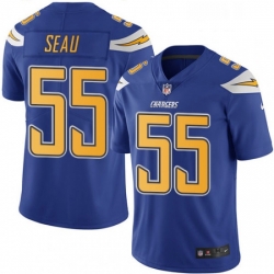 Youth Nike Los Angeles Chargers 55 Junior Seau Limited Electric Blue Rush Vapor Untouchable NFL Jersey