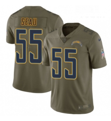 Youth Nike Los Angeles Chargers 55 Junior Seau Limited Olive 2017 Salute to Service NFL Jersey