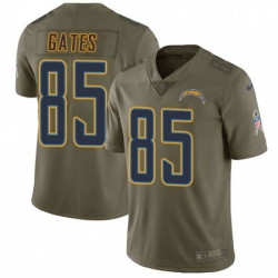 Youth Nike Los Angeles Chargers 85 Antonio Gates Limited Olive 2017 Salute to Service NFL Jersey