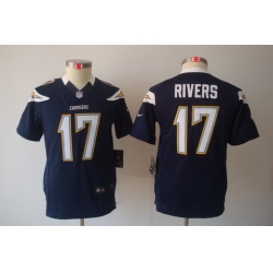 Youth Nike San Diego Charger #17 Rivers Blue Limited Jerseys