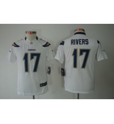 Youth Nike San Diego Charger #17 Rivers White Limited Jerseys