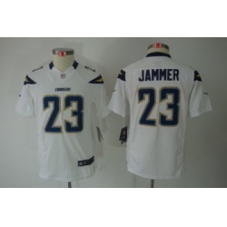 Youth Nike San Diego Chargers #23 Quentin Jammer White Limited Jerseys