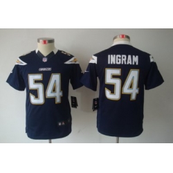 Youth Nike San Diego Chargers #54 Melvin Ingram DK Blue Color Limited Jerseys