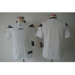 Youth Nike San Diego Chargers Blank White Color Limited Jerseys