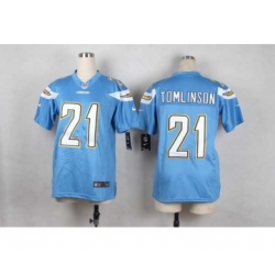 nike youth nfl jerseys san diego chargers 21 tomlinson lt.blue[nike]
