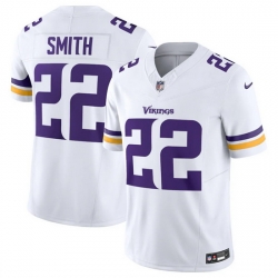 Men Minnesota Vikings 22 Harrison Smith White 2023 F U S E  Vapor Untouchable Stitched Jersey