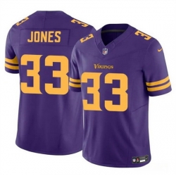 Men Minnesota Vikings 33 Aaron Jones Purple F U S E  Color Rush Vapor Untouchable Limited Stitched Jersey