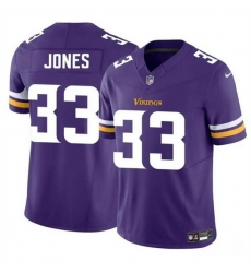 Men Minnesota Vikings 33 Aaron Jones Purple F U S E  Vapor Untouchable Limited Stitched Jersey