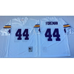 Men Minnesota Vikings 44 Chuck Foreman White M&N Throwback Jersey