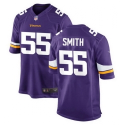 Men Minnesota Vikings 55 Za 27Darius Smith Purple Stitched jersey