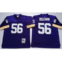 Men Minnesota Vikings 56 Chris Doleman Purple M&N Throwback Jersey