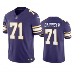 Men Minnesota Vikings 71 Christian Darrisaw Purple 2023 F U S E  Vapor Untouchable Limited Stitched Jersey