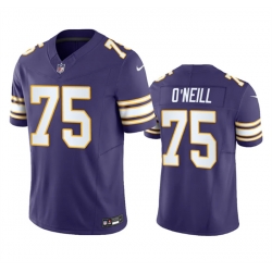 Men Minnesota Vikings 75 Brian O 27Neill Purple 2023 F U S E  Vapor Untouchable Limited Stitched Jersey
