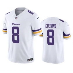 Men Minnesota Vikings 8 Kirk Cousins White 2023 F.U.S.E. Vapor Untouchable Stitched Jersey