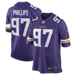 Men Nike Minnesota Harrison Phillips #97 Purple Vapor Limited Jersey